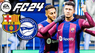 EA FC 24 FC Barcelona vs Alavés  LaLiga  Difficulté Ultime 4K HDR [upl. by Kruger556]