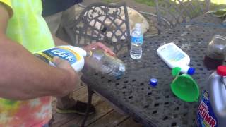 Toilet bowl cleaner and aluminum foil hydrogen bomb [upl. by Lasky]