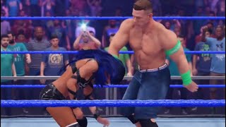 WWE Raw  John Cena Vs Sasha Banks WWE 2k22  xBox  4K HDR Gameplay [upl. by Mara]