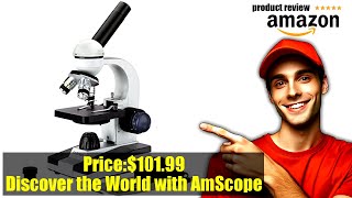 Buy AmScope M150CI 40X1000X AllMetal Optical Glass Lenses Cordless LED Student Biological [upl. by Erfert]