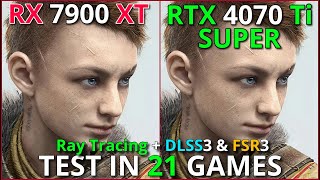 RX 7900 XT vs RTX 4070Ti SUPER  Test in 21 Games  1440p amp 4K  Ray Tracing  DLSS 3 amp FSR 3  FG [upl. by Eiroj652]