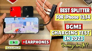 Best Splitter For iPhone 121314 For BGMI in 2023🔥Charging  EarphonesCharging Test [upl. by Acsisnarf481]