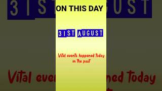 vital events of today happened in the past shortvideo viralvideo generalknowledgeeducationnew [upl. by Aisaim174]