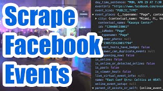 NoCode Facebook API Events Scraping with HAR Files [upl. by Atteyek]