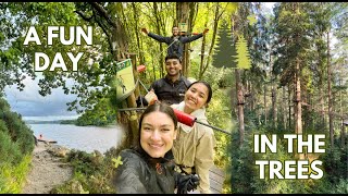 Go Ape Treetop Challenge Aberfoyle  Vlog and Go Pro [upl. by Yasnil]