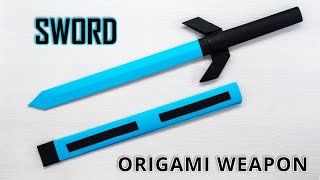 How to Make a PAPER SWORD  Easy Origami Tutorial for a Stunning Paper Sword [upl. by Eemyaj231]