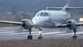 Fairchild Swearingen Metro 23 Take Off at Airport BernBelp  Nice Turboprop Sound [upl. by Charisse]