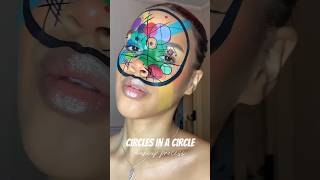 Circles in a circle  kandinsky art as makeup creativemakeup editorial graphicliner makeup [upl. by Maharg]