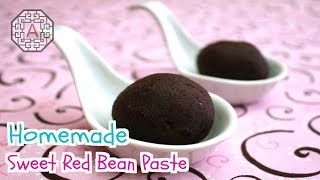 Homemade Sweet Red Bean Paste 팥 앙금 Pat AngGeum  Aeris Kitchen [upl. by Jem189]