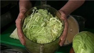 Cabbage Recipes  How to Chop Cabbage for Coleslaw in a Food Processor [upl. by Volpe317]