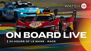 Onboard the 50 LIVE race action at 24H of Le Mans 2024  Ferrari Hypercar Part 3 [upl. by Aznofla]