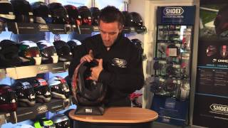 Removing your SHOEI helmet lining [upl. by Jaquith]