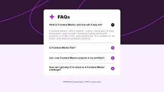 FAQ accordion  Html CSS and JavaScript [upl. by Geraldina854]