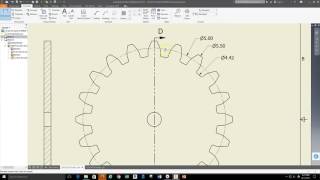 Inventor Multi View of a Gear Section View Detail View [upl. by Aloap]