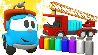 Compilation avec Léo le camion curieux pour apprendre les couleurs [upl. by Nyrehtac]