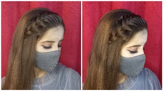 Simple open hair hairstyle for wedding   hair style girl simple and easy  easy front hairstyle [upl. by Cooe822]