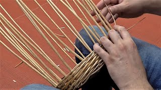 Willow Basket Weaving  Beginners Course  Part 3 The Upsett [upl. by Dinan]