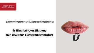 Stimmtraining amp Sprechtraining  Beispiel  Artikulationsübung der Gesichtsmuskel [upl. by Ailaza]