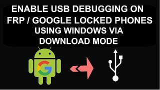 How to Enable USB Debugging Mode  ADB on FRP Locked Samsung Devices To Remove FRP Lock [upl. by Courcy]