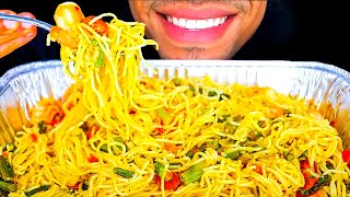 Shrimp Scampi with Pasta Olive Garden Eating Show Mouth Sounds No Talking Slurping [upl. by Dewain737]