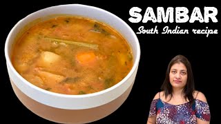 South Indian Style Sambar  Saravana Bhavan Style Sambar  Easy Tasty Sambhar without Coconut [upl. by Dumah253]