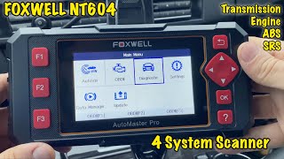 Foxwell NT604 Overview  4 Module Scanner Engine Transmission ABS and SRS [upl. by Leviralc]