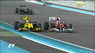 Fernando Alonso Waving Vitaly Petrov In Abu Dhabi 2010 HDmp4 [upl. by Archangel]