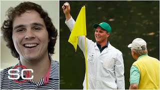 Jack Nicklaus lets his grandson hit his 9th tee shot at the 2018 Masters Par 3 Contest hole in 1 [upl. by Rolfston666]