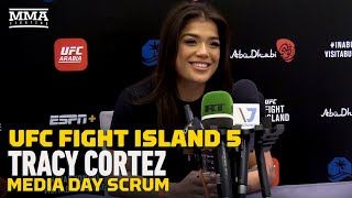 UFC Fight Island 5 Tracy Cortez Did Prison Workouts In Backyard Between Fights  MMA Fighting [upl. by Kimura794]