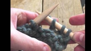 Knitting a 5 to 1 stitch decrease [upl. by Lyrehs]