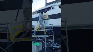 Repairs to catamaran boat yacht nz marineindustry boatrepair newzealand shed yard hardstand [upl. by Arun]