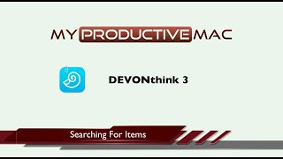 Searching with DEVONthink [upl. by Hasan228]