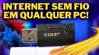 TENHA INTERNET EM QUALQUER COMPUTADOR DE CASA USANDO ESSE ADAPTADOR USB [upl. by Ettesel]