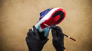 HOW TO DYE ICYTRANSLUCENT SOLES  JORDAN XI [upl. by Kellyn]