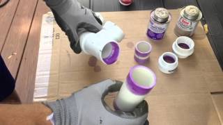 How to use PVC Primer and Cement to join PVC Pipe [upl. by Jenei471]