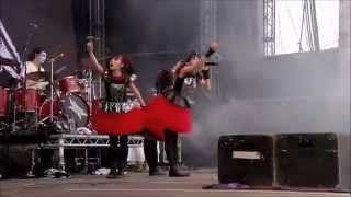 BABYMETAL  Gimme chocolate Live in Sonisphere Festival UK 2014 [upl. by Annuahsal]