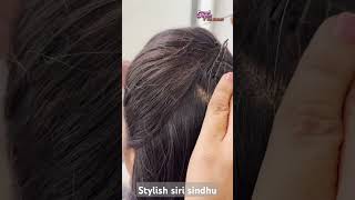 backcombing puff hairstyle easy puff hairstyles easyhairstyles stylishsirisindhu hairstylegirl [upl. by Yennep]