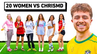 20 WOMEN VS 1 YOUTUBER Football Edition [upl. by Stephan]