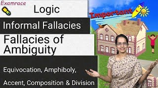 Informal Fallacies of Ambiguity Equivocation Amphiboly Accent Composition amp Division [upl. by Leinnad]