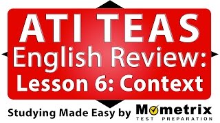 ATI TEAS English Review  Lesson 6 Context [upl. by Erme61]