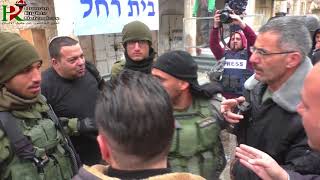 Israeli settler Ofer Hanna tries to attack activist Aref Jaber in Hebron [upl. by Hunsinger176]