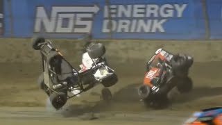 HIGHLIGHTS USAC NOS Energy Drink National Midgets  Lawrenceburg  Indiana Midget Week  642022 [upl. by Alimhaj]