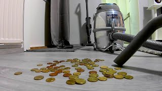 ASMR Coins amp Metal Bin VERY LOUD Nilfisk GM80 [upl. by Ellehcyar]