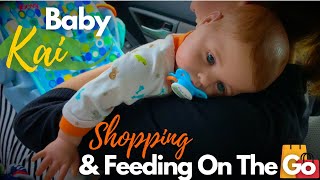 Reborn Baby Kai Shopping Trip  Feeding amp Changing In The Car [upl. by Minne]