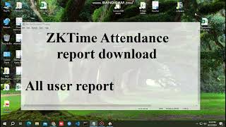 How to attendance report download  ZKTime attendance report [upl. by Stegman377]