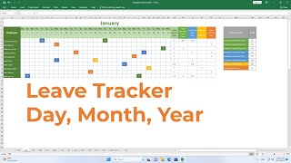 How to easily create Leave tracking in Excel [upl. by Anival958]