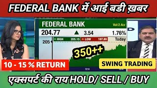 Federal Bank उड़ान भरने वाला है तैयार रहना Federal Bank Share Latest News next target [upl. by Leahcimnaj]