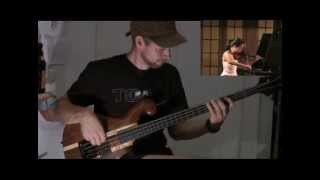 Bach  Partita 2 in D Minor Courrente Bass and Violin Duet Cover by Leitnerjoe [upl. by Aelak]