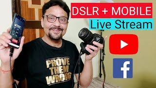 How To Connect DSLR Camera To Mobile Phone For Live Streaming  Hindi [upl. by Enyamert285]