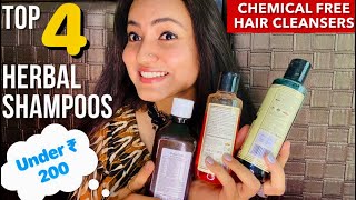 TOP 4 TOXIN FREE HERBAL SHAMPOO UNDER RS 200  How To Shift From Chemical Shampoo To Herbal Shampoo [upl. by Htnicayh]